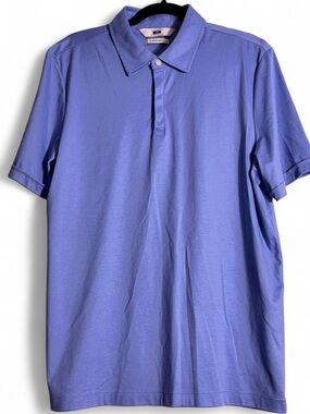 Joseph Abboud Men's Short Sleeve Polo - Periwinkle Blue